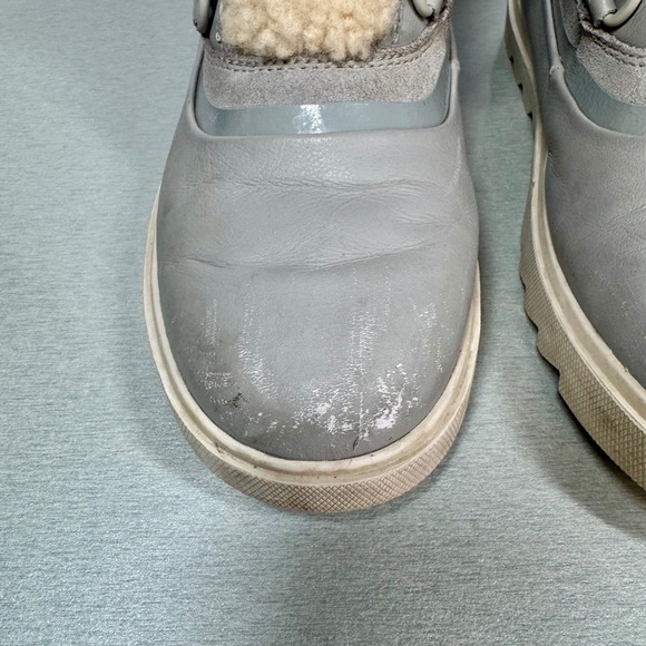 Sorel Waterproof Winter Boots Faux Fur Trim Lace Up Gray NL3926-081 Women's Sz 8 - Picture 6 of 11